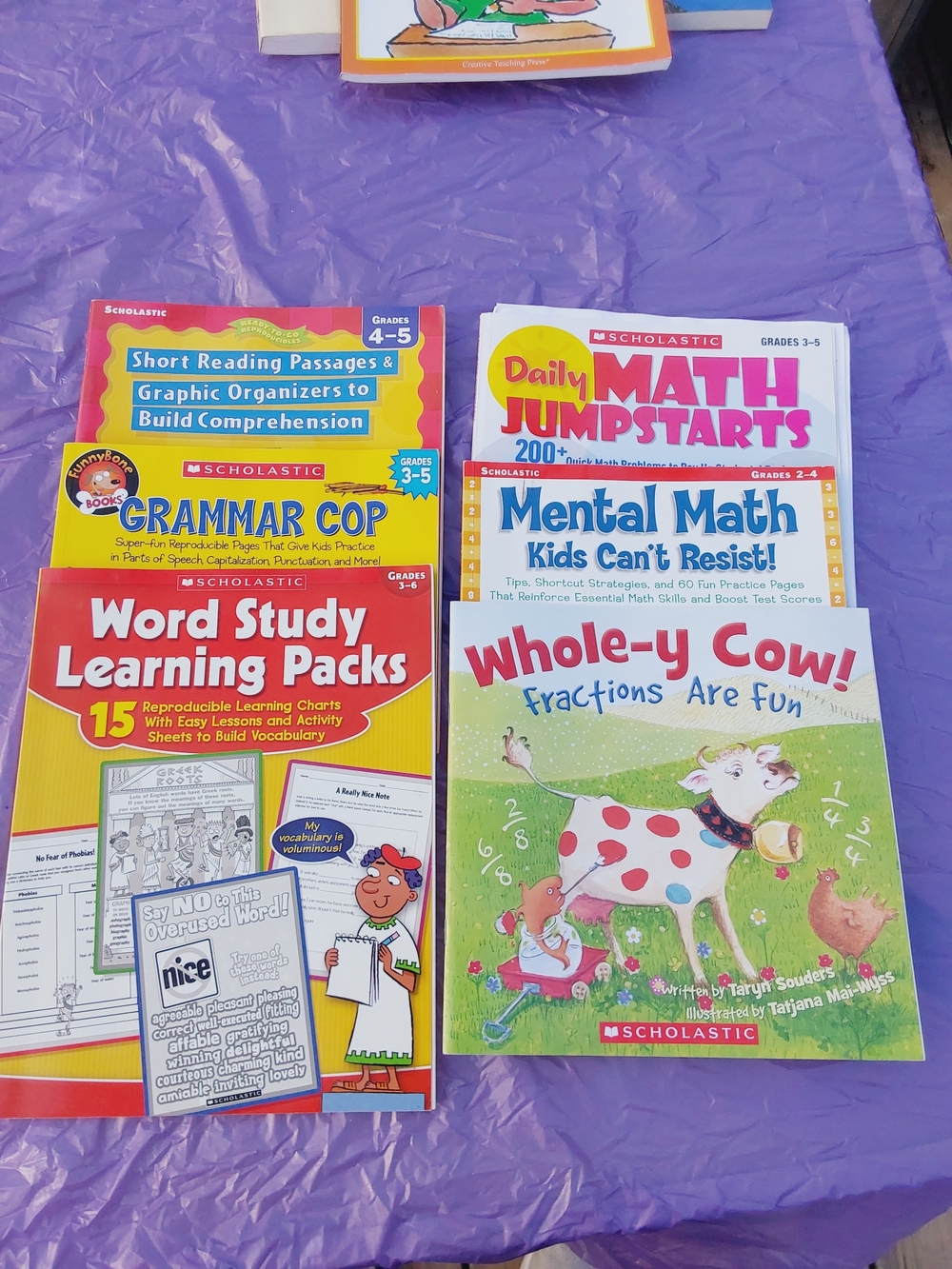 Grades 3-6 Scholastic Learning Books Set. 6 Books